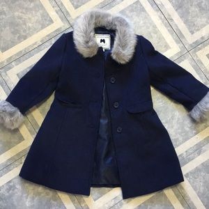 Janie and Jack little girls peacoat